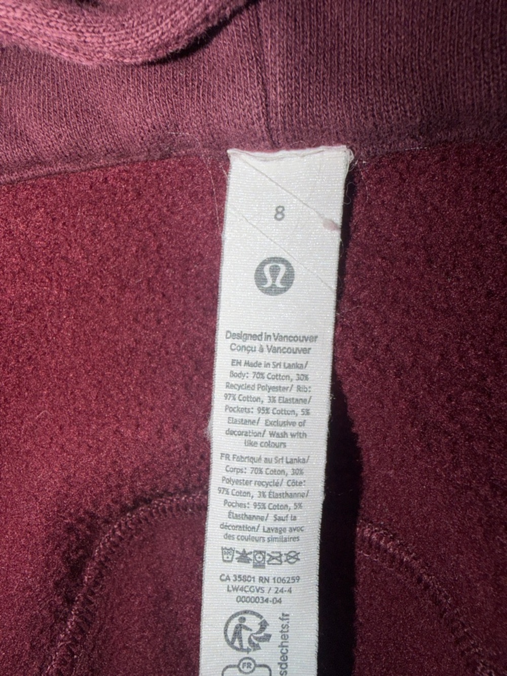 lululemon athletica Maroon Full-Zip Hoodie - Picture 5 of 5